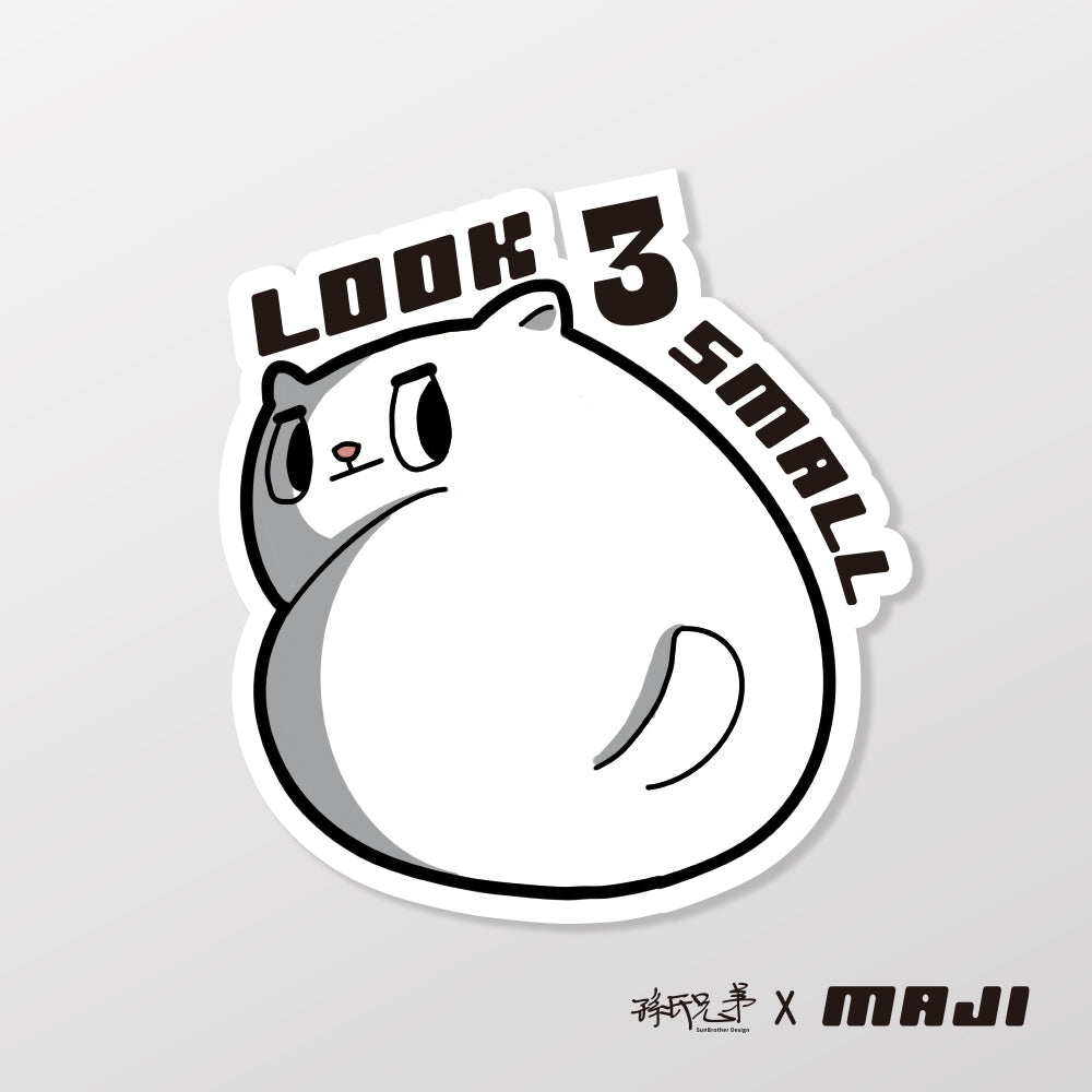 Look 3 Small/MAJI Cat/車貼、貼紙、軟磁 SunBrother孫氏兄弟