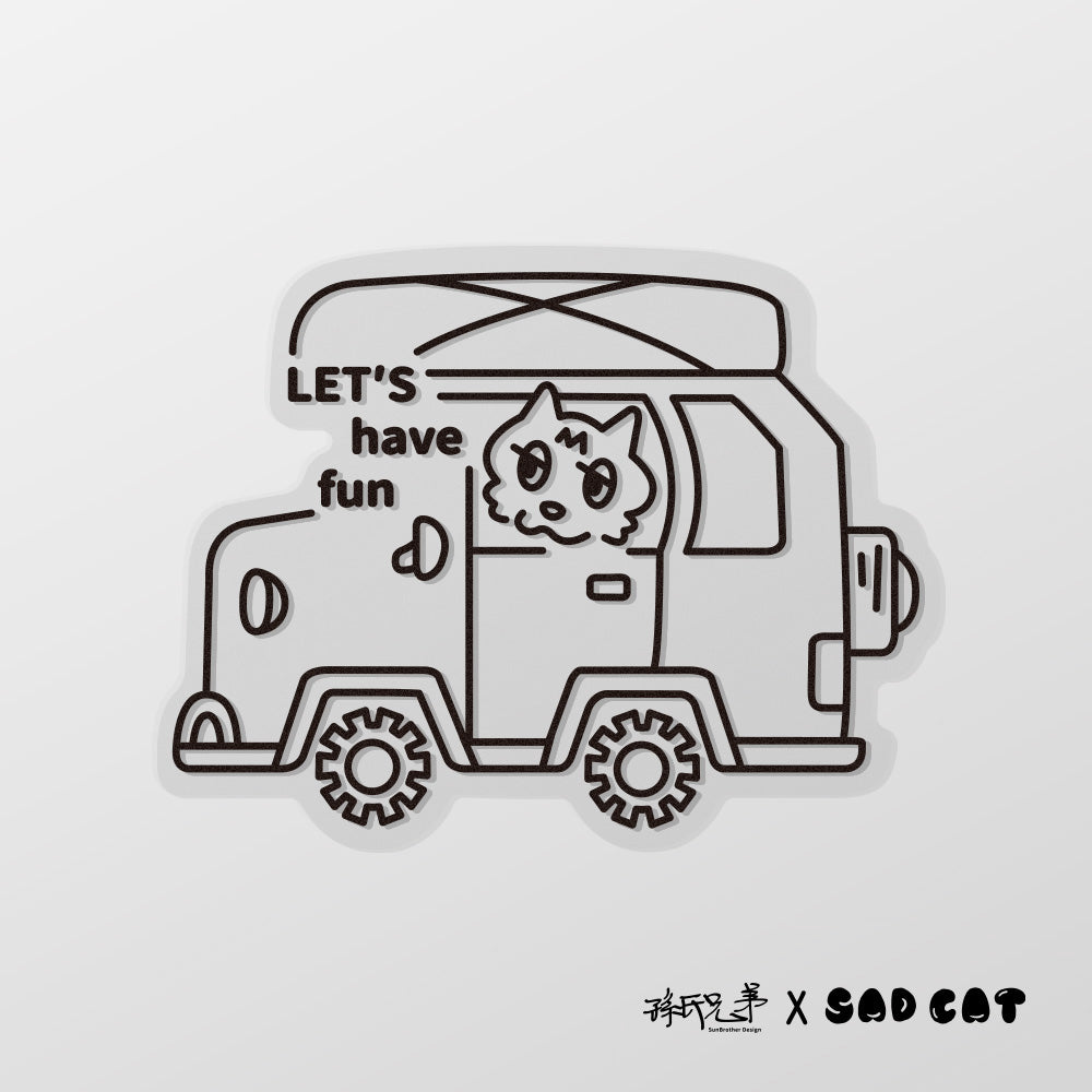 GO CAMPING/SADCAT/車貼、貼紙、軟磁 SunBrother孫氏兄弟