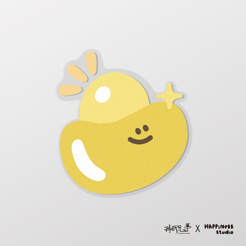 黃金元寶/HAppiNess/車貼、貼紙、軟磁 SunBrother孫氏兄弟
