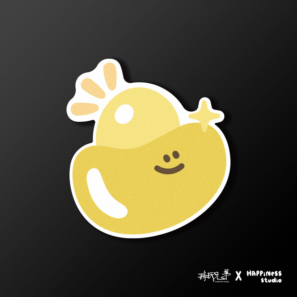 黃金元寶/HAppiNess/車貼、貼紙、軟磁 SunBrother孫氏兄弟