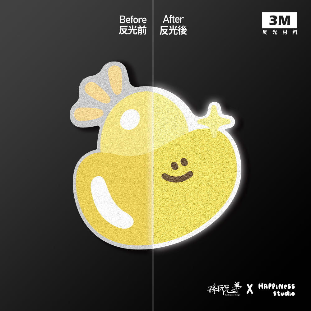 黃金元寶/HAppiNess/車貼、貼紙、軟磁 SunBrother孫氏兄弟