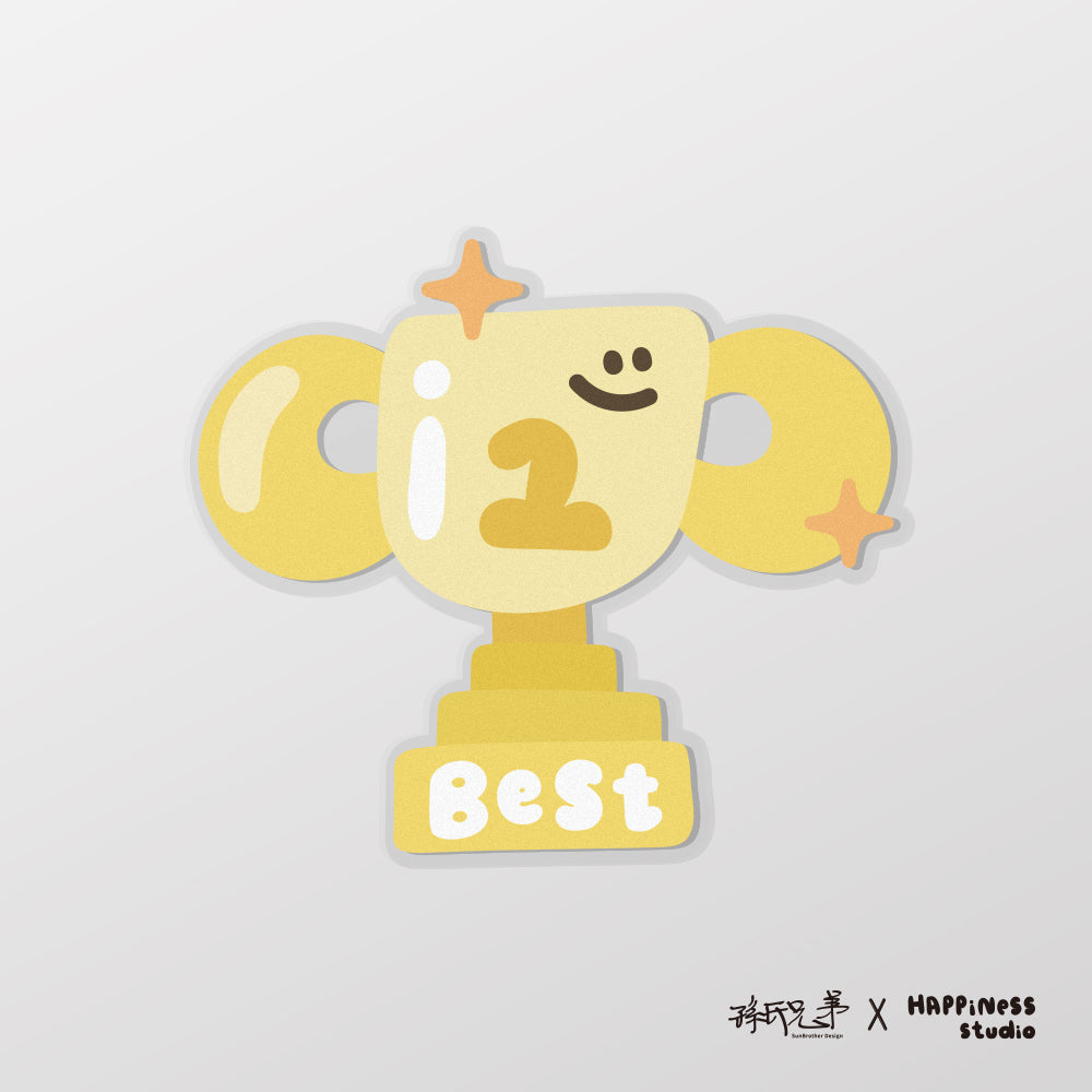 冠軍獎盃/HAppiNess/車貼、貼紙、軟磁 SunBrother孫氏兄弟