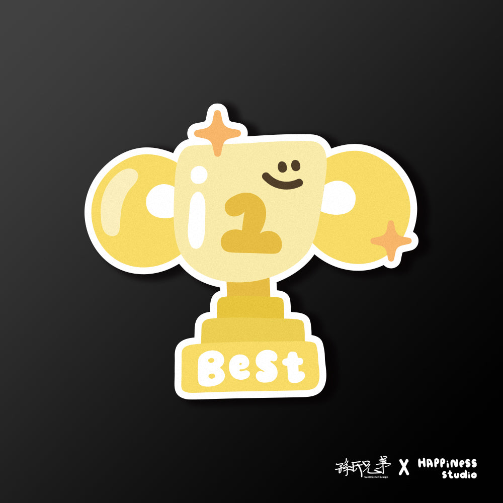 冠軍獎盃/HAppiNess/車貼、貼紙、軟磁 SunBrother孫氏兄弟