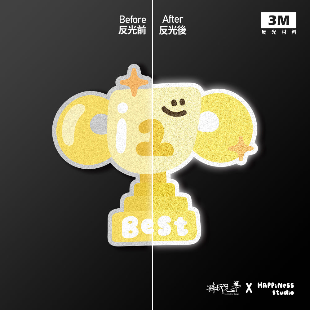 冠軍獎盃/HAppiNess/車貼、貼紙、軟磁 SunBrother孫氏兄弟