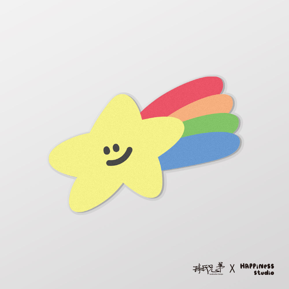 彩虹流星/HAppiNess/車貼、貼紙、軟磁 SunBrother孫氏兄弟