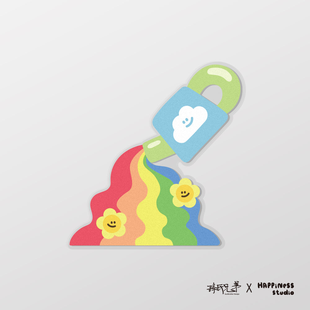 灌溉彩虹/HAppiNess/車貼、貼紙、軟磁 SunBrother孫氏兄弟