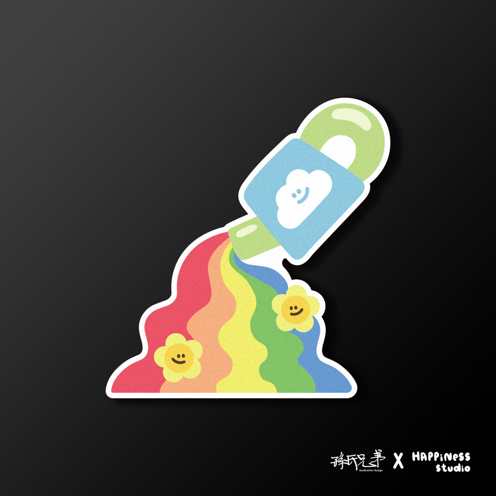 灌溉彩虹/HAppiNess/車貼、貼紙、軟磁 SunBrother孫氏兄弟