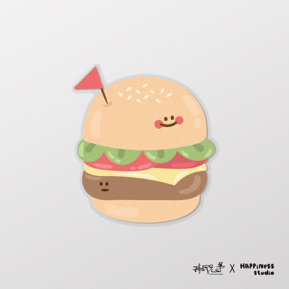 漢堡/HAppiNess/車貼、貼紙、軟磁 SunBrother孫氏兄弟