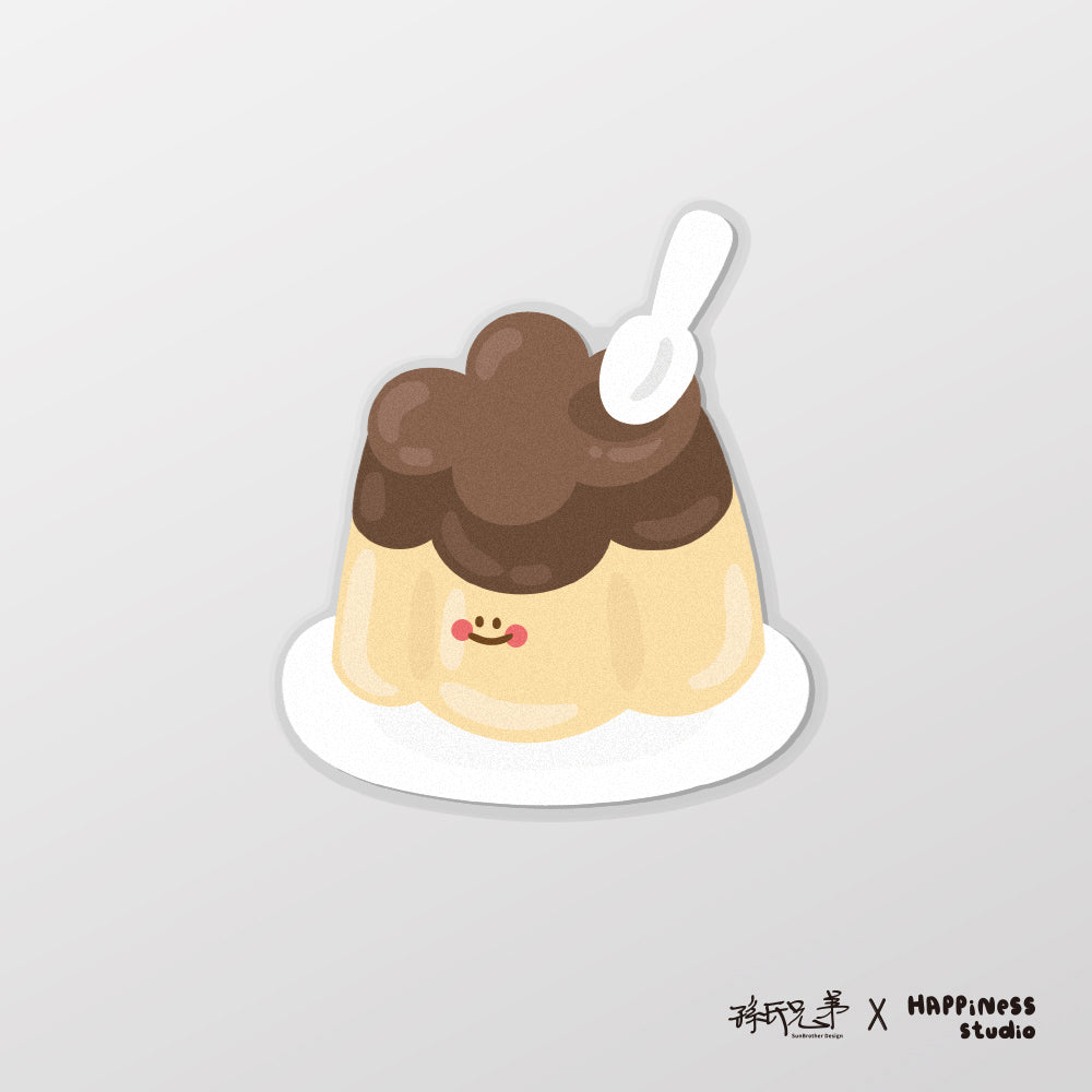 焦糖布丁/HAppiNess/車貼、貼紙、軟磁 SunBrother孫氏兄弟