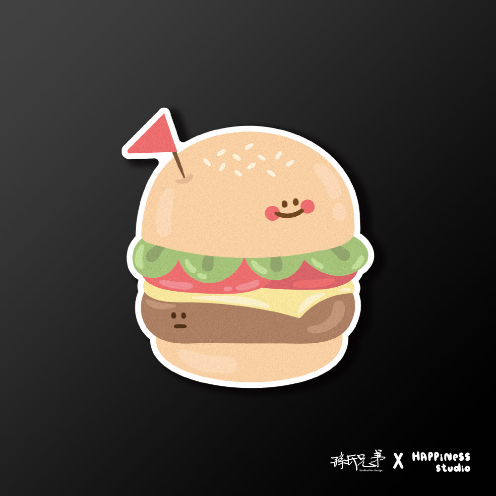 漢堡/HAppiNess/車貼、貼紙、軟磁 SunBrother孫氏兄弟