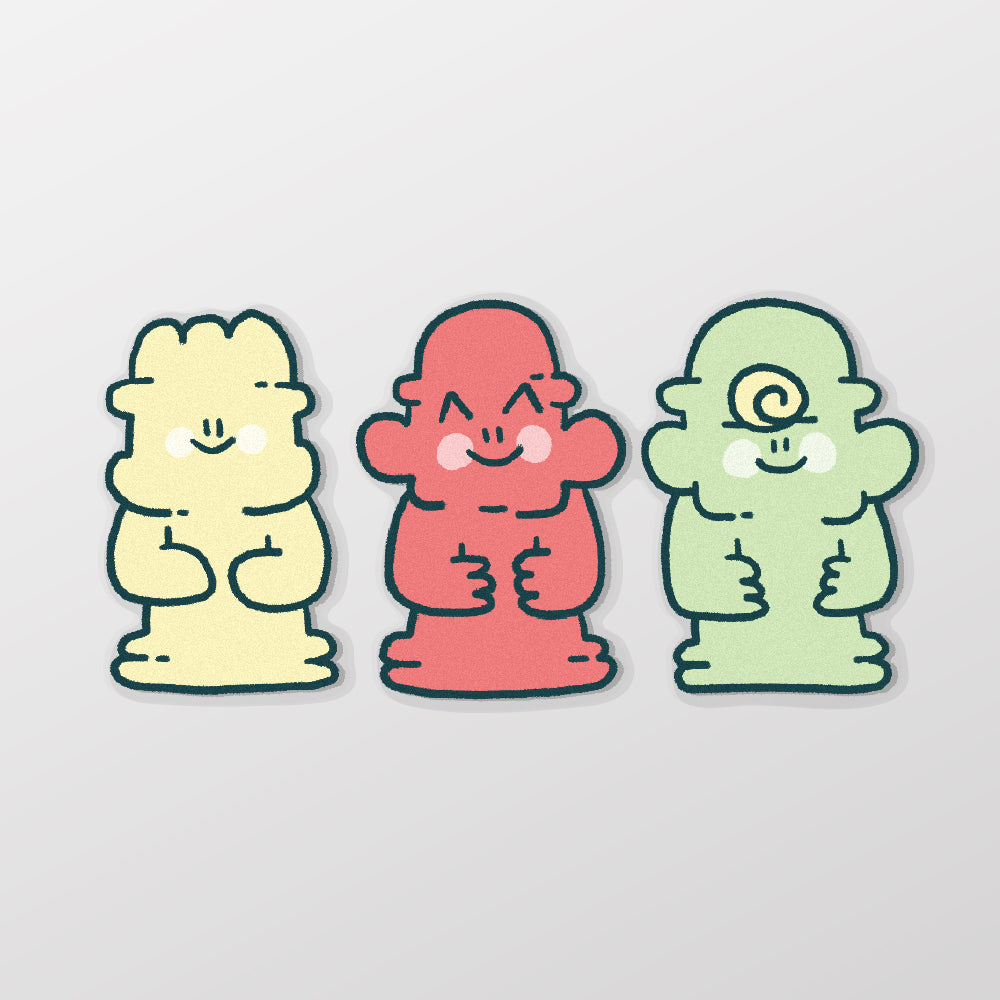 三色小精靈/戴生家族/車貼、貼紙、軟磁 SunBrother孫氏兄弟