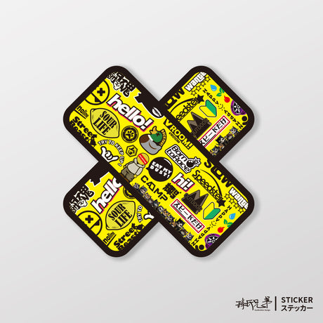 OK蹦/黃/車貼、貼紙、軟磁 SunBrother孫氏兄弟