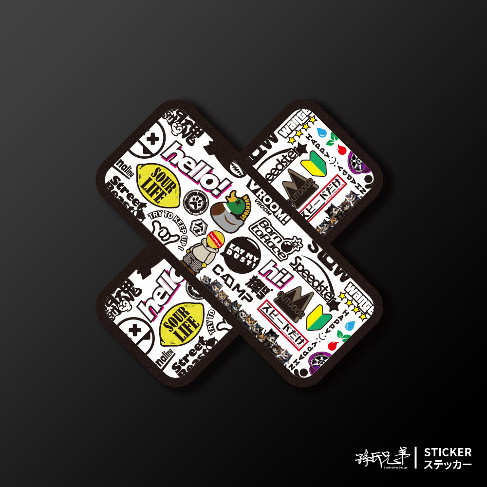 OK蹦/白/車貼、貼紙、軟磁 SunBrother孫氏兄弟