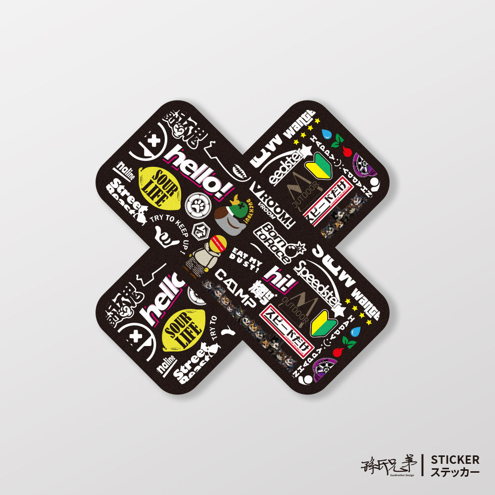 OK蹦/黑/車貼、貼紙、軟磁 SunBrother孫氏兄弟