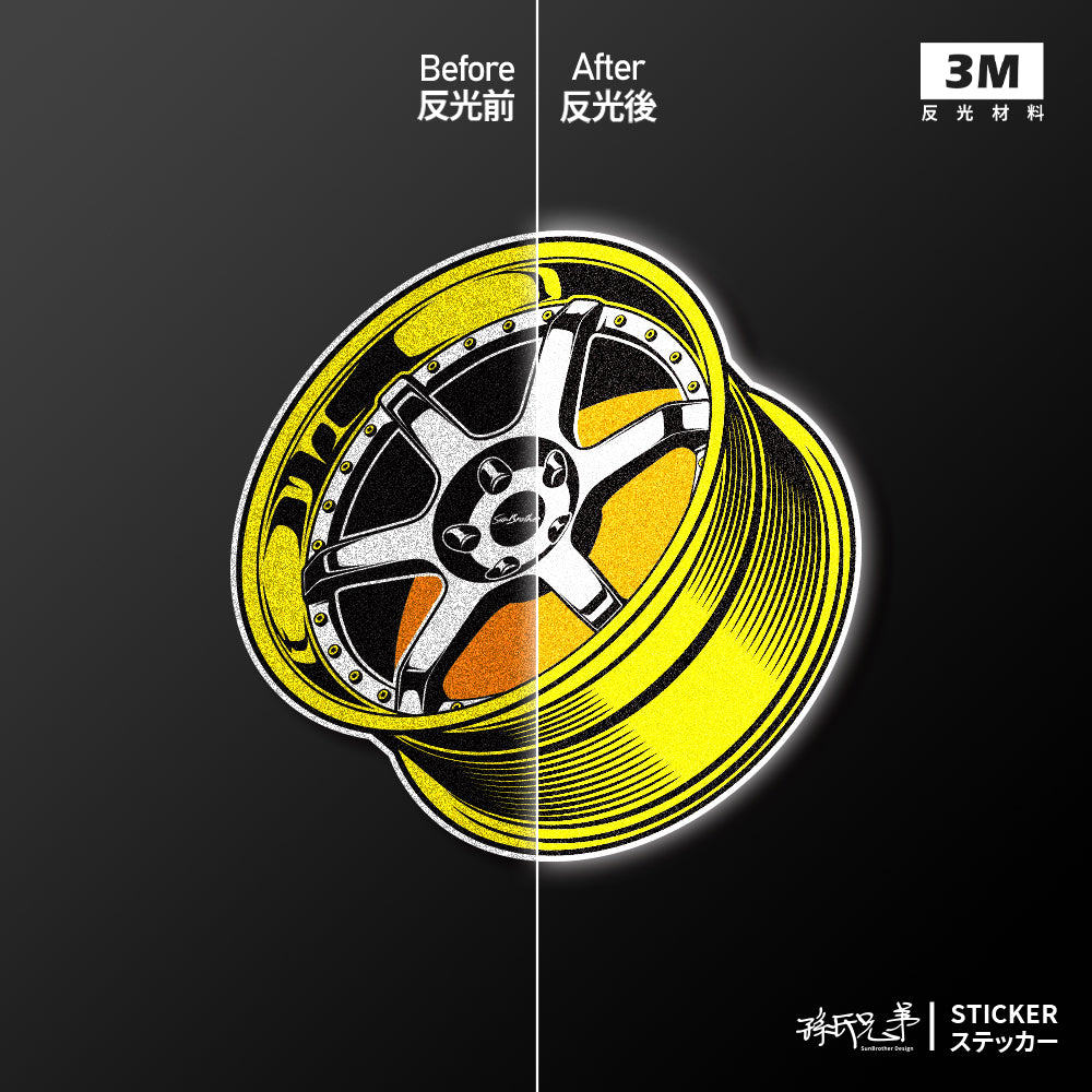 競速輪框/車貼、貼紙、軟磁 SunBrother孫氏兄弟