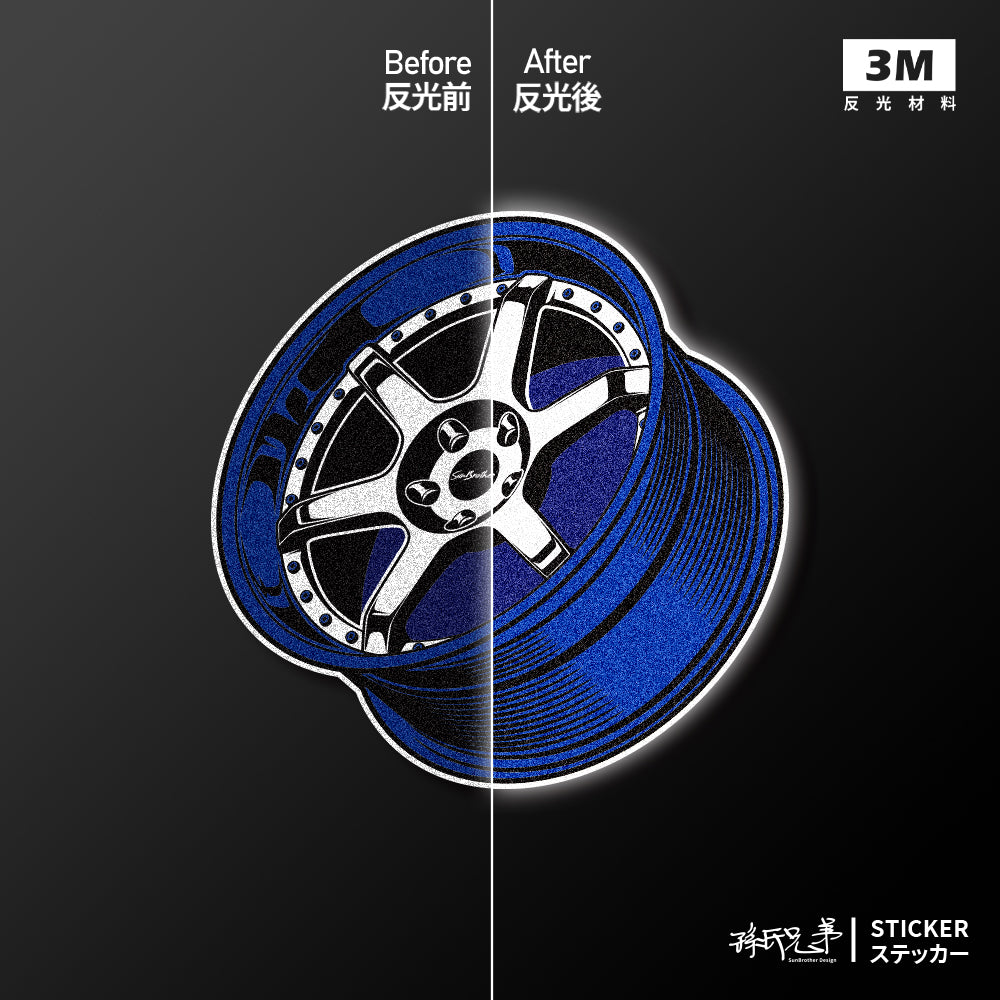 競速輪框/車貼、貼紙、軟磁 SunBrother孫氏兄弟