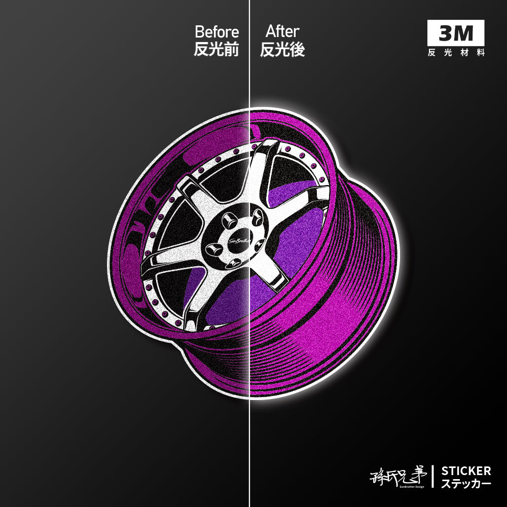 競速輪框/車貼、貼紙、軟磁 SunBrother孫氏兄弟