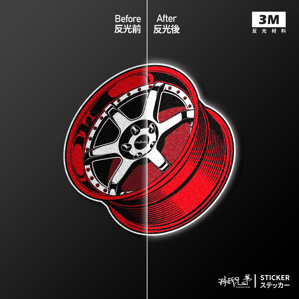 競速輪框/車貼、貼紙、軟磁 SunBrother孫氏兄弟