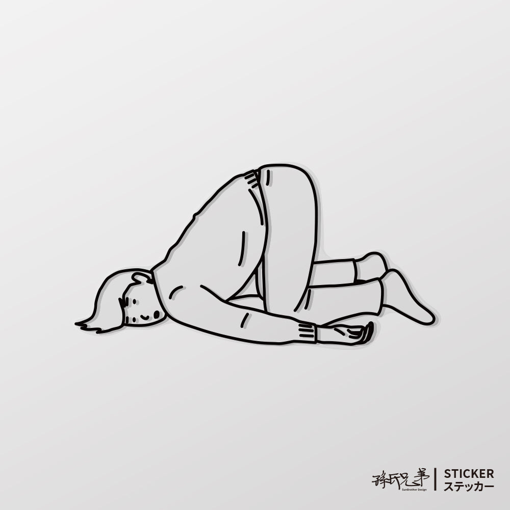 不想工作/車貼、貼紙、軟磁 SunBrother孫氏兄弟