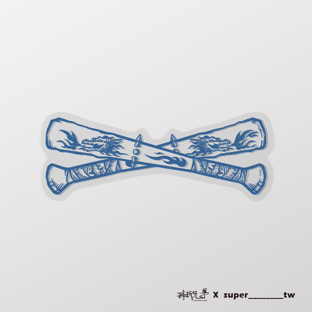 鐵人棒球棍/Super_TW/車貼、貼紙、軟磁 SunBrother孫氏兄弟