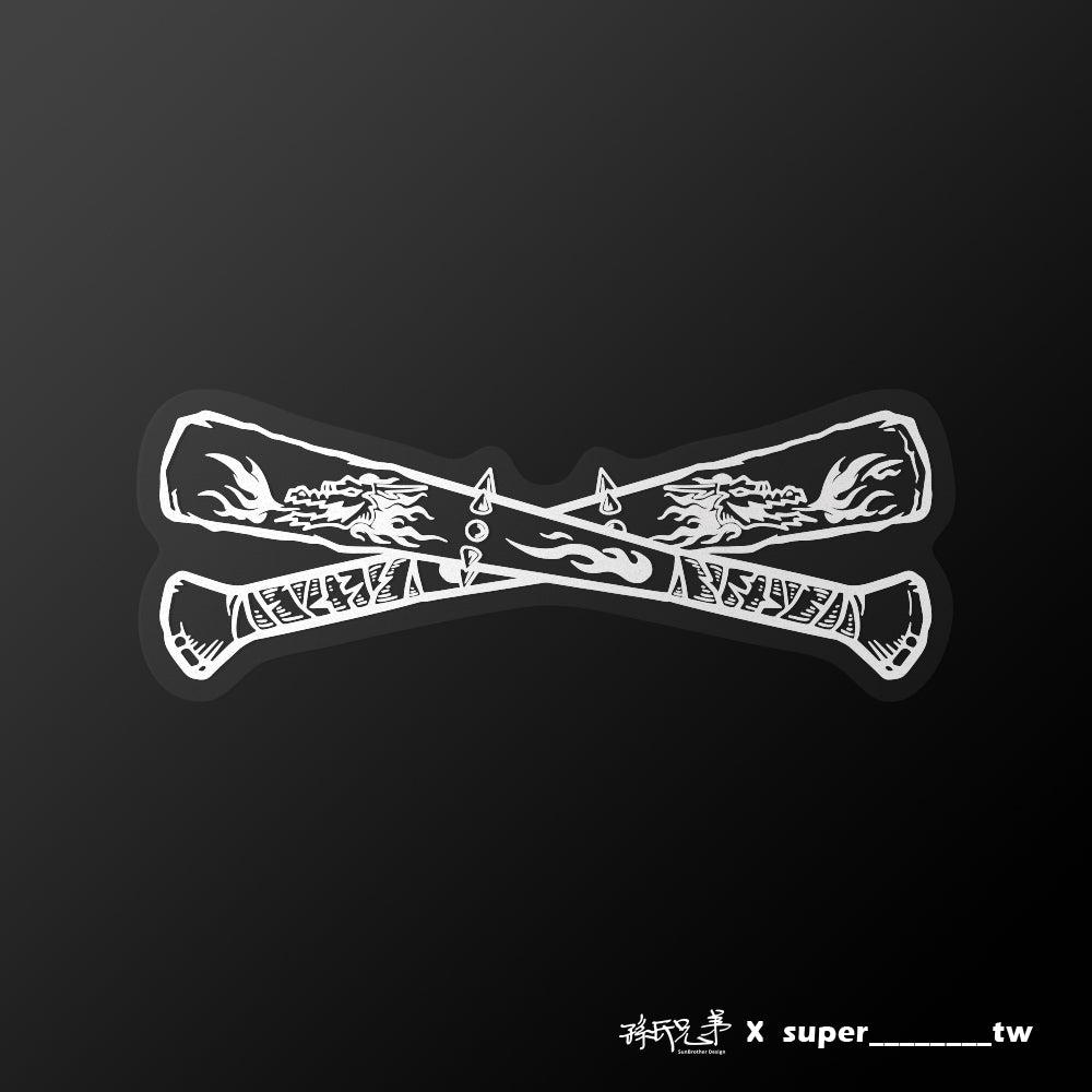 鐵人棒球棍/Super_TW/車貼、貼紙、軟磁 SunBrother孫氏兄弟