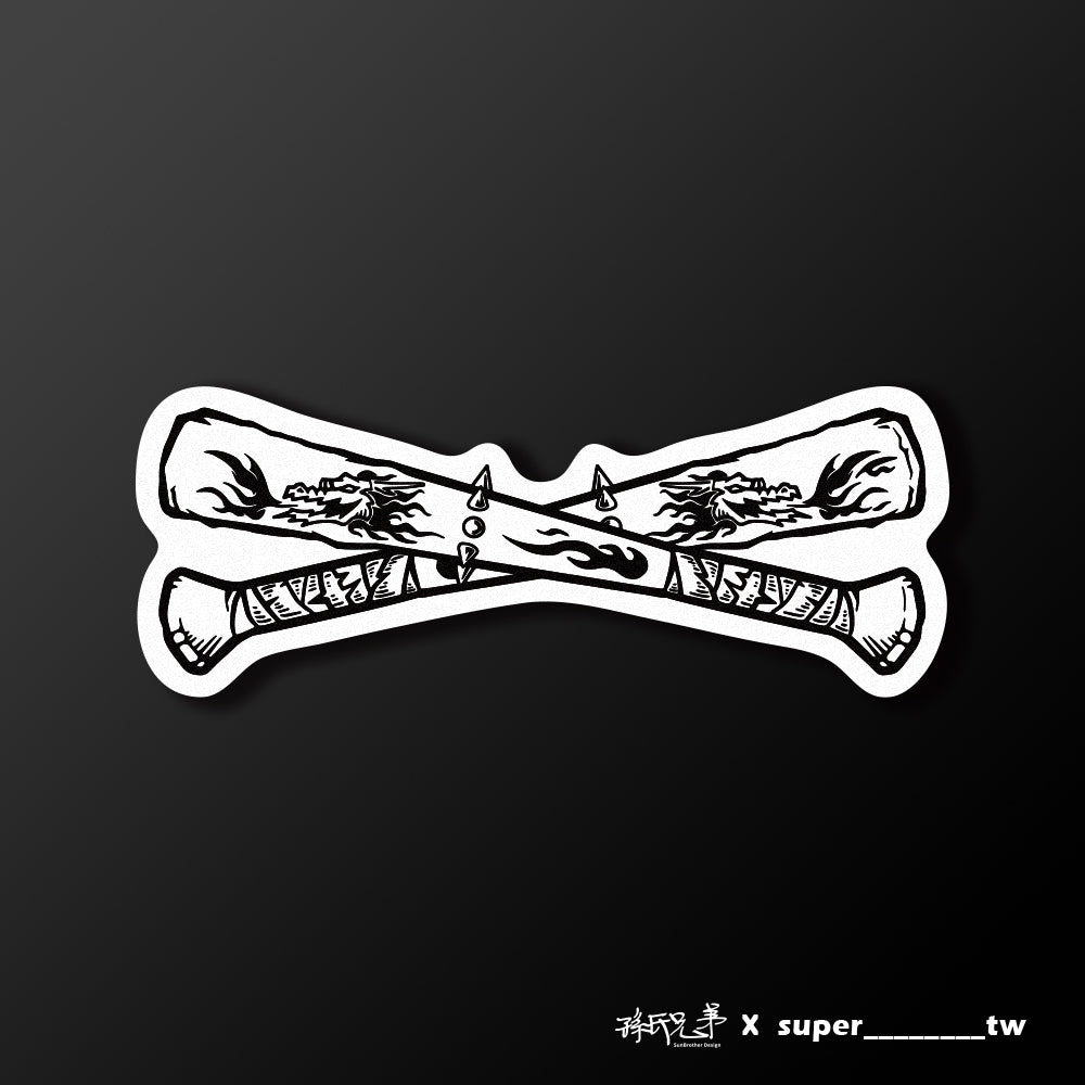 鐵人棒球棍/Super_TW/車貼、貼紙、軟磁 SunBrother孫氏兄弟