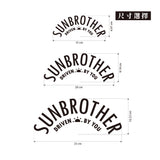 SunBrother日出弧形貼/車貼、貼紙 SunBrother孫氏兄弟