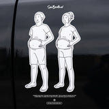 孕肚二人組/車貼、貼紙、軟磁 SunBrother孫氏兄弟