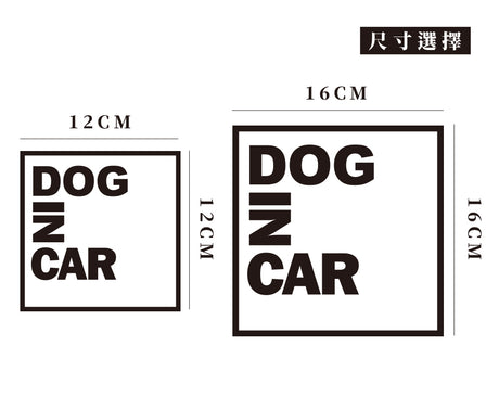 DOG IN CAR/A/車貼、貼紙 SunBrother孫氏兄弟