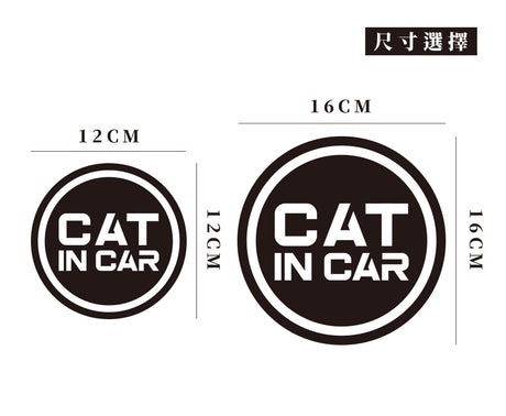 CAT IN CAR/C/車貼、貼紙 SunBrother孫氏兄弟