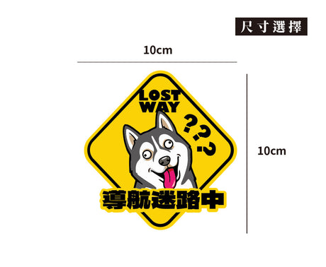 【導航迷路】純真傻二哈/車貼、貼紙、軟磁 SunBrother孫氏兄弟