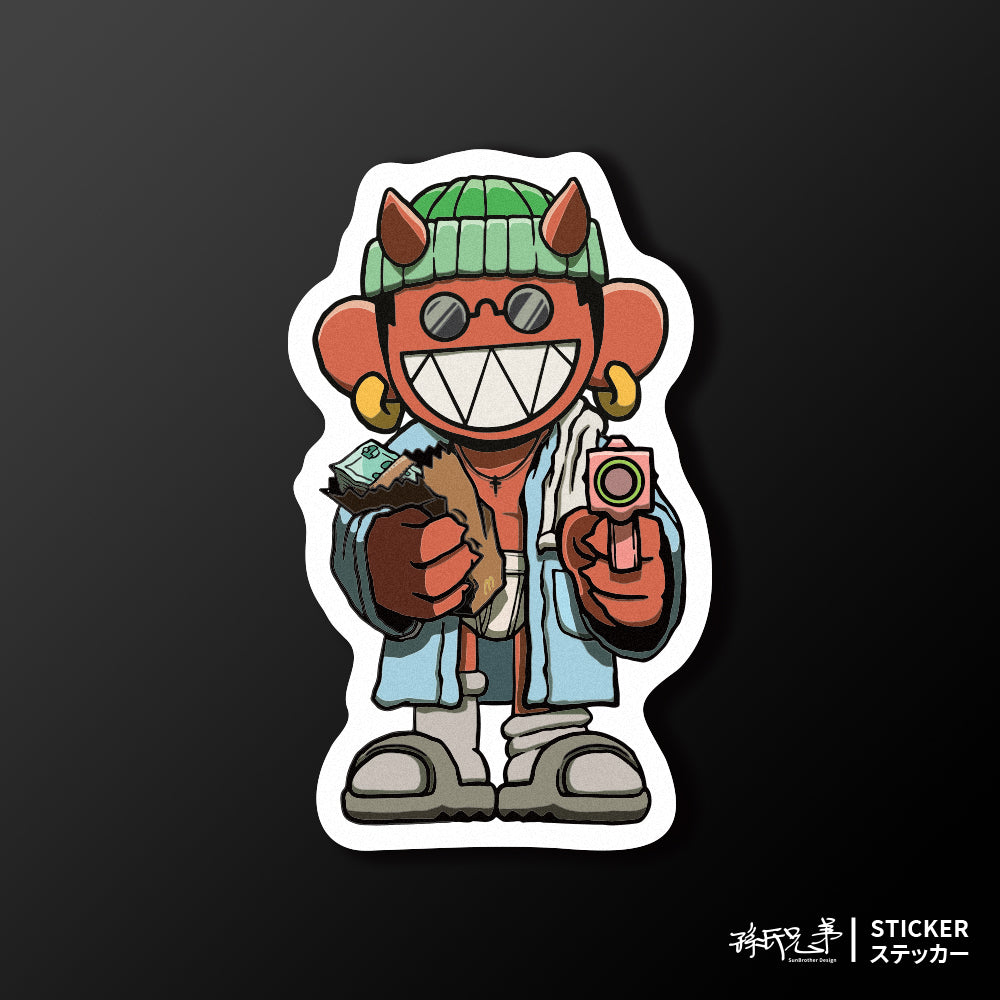 暴富赤鬼/Super_TW/車貼、貼紙、軟磁 SunBrother孫氏兄弟